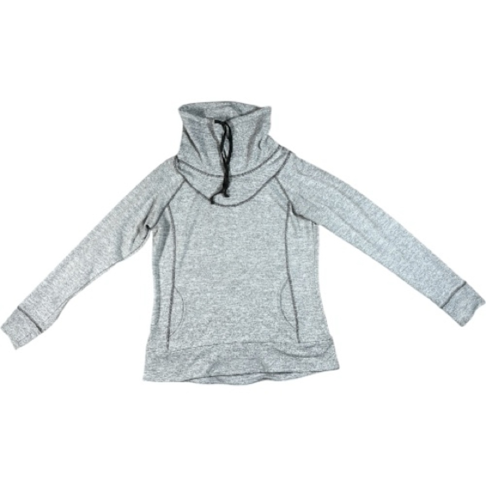 Kuhl Lea Funnel Cowl Neck Pullover Sweatshirt Sz Medium Gray Kangaroo Pocket